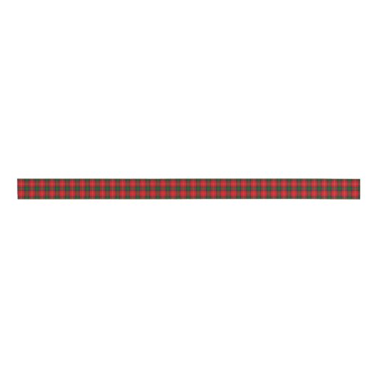 Chisholm tartan red green plaid grosgrain lint (Voorkant)