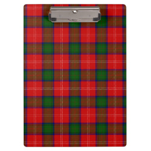 Chisholm tartan red green plaid klembord