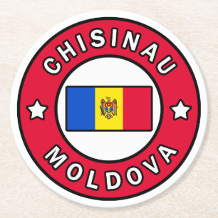 Chisinau Moldova Ronde Kartonnen Onderzetter