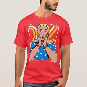 Chisme Art Portret van jonge vrouw Roddel OK T-shirt