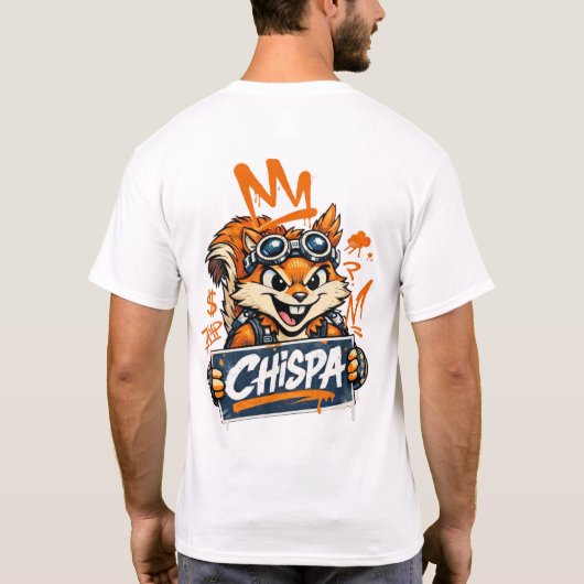 Chispa Graffiti Squirrel T-Shirt (Dos)