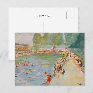 Chiswick Baths Sir John Lavery Briefkaart