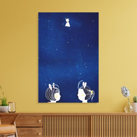 Chit Chat 2009 Canvas Afdruk (Insitu (Woonkamer))