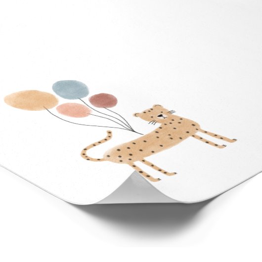 Chita de couleur boho avec affiche de ballons (Coin)