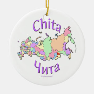 Chita Rusland Map Ornament