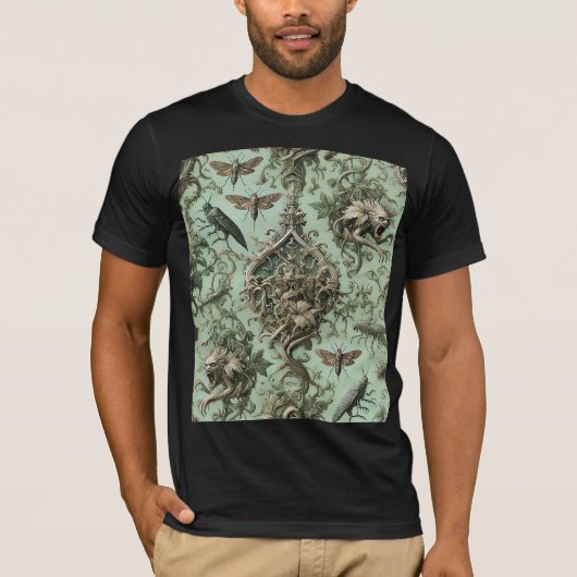 Chitinous Elegy – Gothic Wearable Art T-shirt (Voorkant)