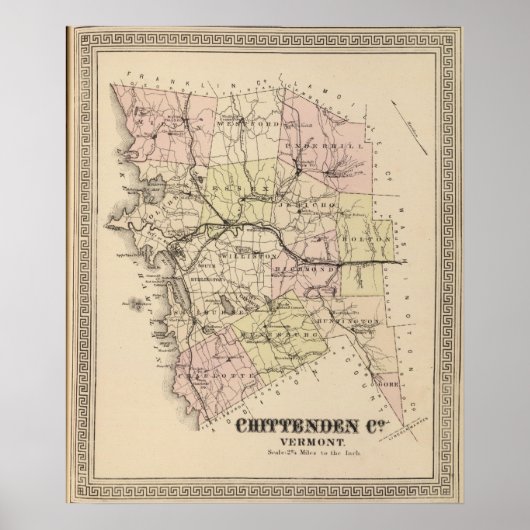 Chittenden County in Vermont Poster (Voorkant)