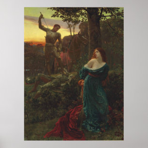 Chivalry van Frank Bernard Dicksee Poster