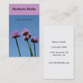 Chive Herb Flower Bloom Visitekaartje (Voorkant / Achterkant)