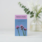 Chive Herb Flower Bloom Visitekaartje (Staand voorkant)