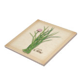 Chives Herb Ceramic Tile Tegeltje (Zijkant)