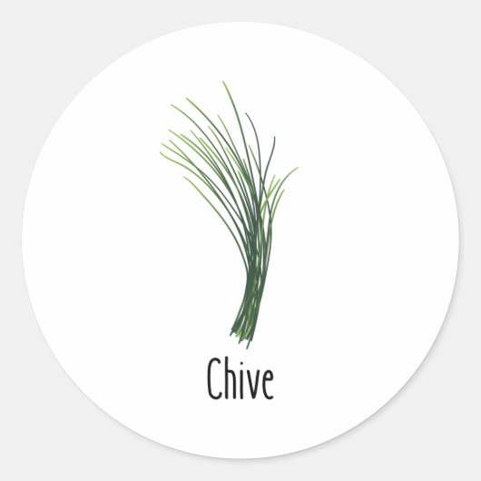 Chives Kruiden Kruiden Ronde Sticker (Voorkant)