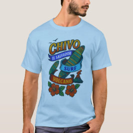CHIVO EL SALVADOR SURF DESING T-SHIRT