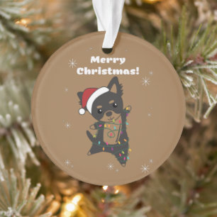Chiwawa Noël Chien Animaux d'hiver Chiens Ornement