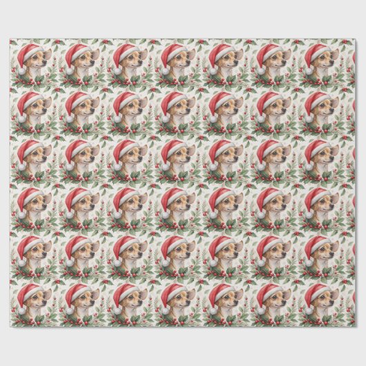 Chiweenie Christmas Wrapping Paper Cadeaupapier (Vlak)