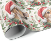 Chiweenie Christmas Wrapping Paper Cadeaupapier (Rol Hoek)