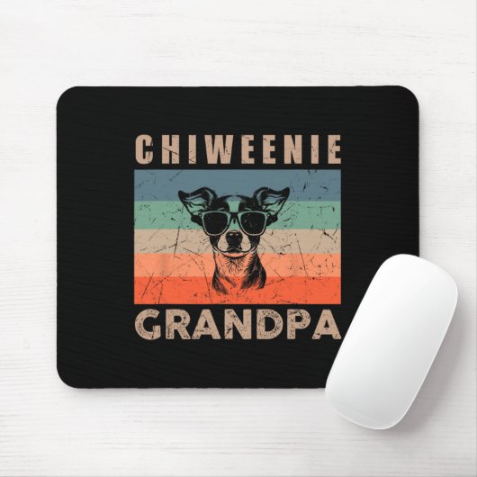 Chiweenie Dog Opa Gifts for Men Fun Gr Muismat (Met muis)