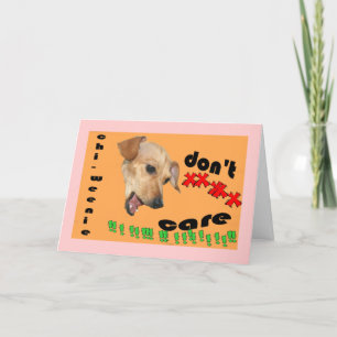 Chiweenie don't care that you're 30 Birthday Card Kaart