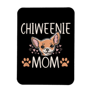 chiweenie mom chihuahua cute dog owner love lover magneet
