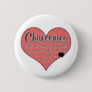 Chiweenie Paw Prints Dog Humor Ronde Button 5,7 Cm