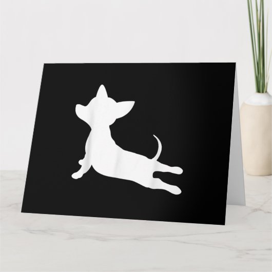 chiweenie yoga ness gift , chihuahua dachshund kaart (Voorkant)