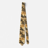 Chiyogami bonsai-patroon stropdas (Voorkant)