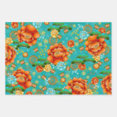 Chiyogami Yuzen Washi Style feuilles motifs (Devant 3)