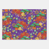 Chiyogami Yuzen Washi Style feuilles motifs (Devant 2)