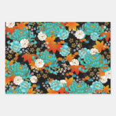 Chiyogami Yuzen Washi Style feuilles motifs (Devant)