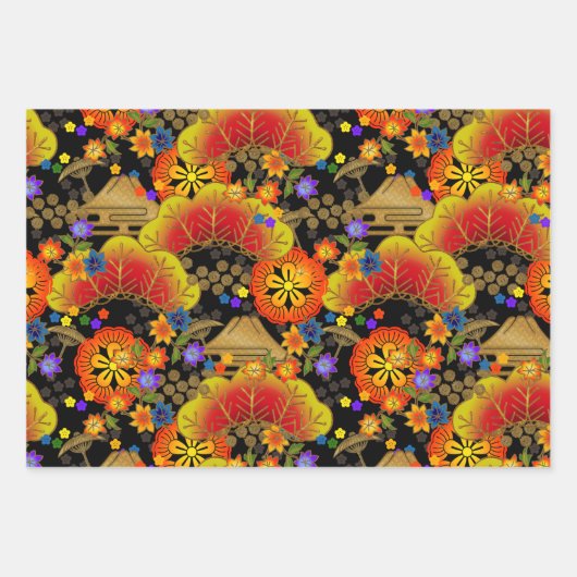 Chiyogami Yuzen Washi Style motif papier enveloppe (Devant 2)