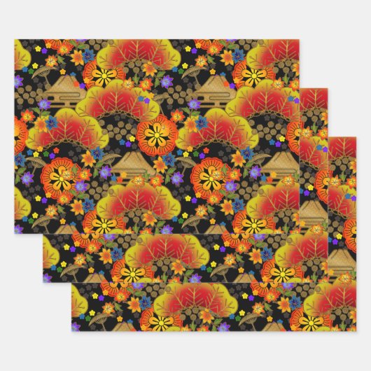 Chiyogami Yuzen Washi Style patroon Verpakkingspap Inpakpapier Vel (Set)