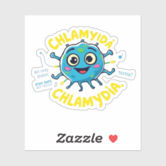 Chlamydia Awareness – Blijf veilig, laat je testen Sticker