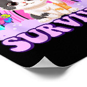 Chlamydia Survivor Cat Rainbow Poster (Hoek)