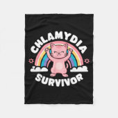 Chlamydia Survivor  Fleece Deken (Voorkant)