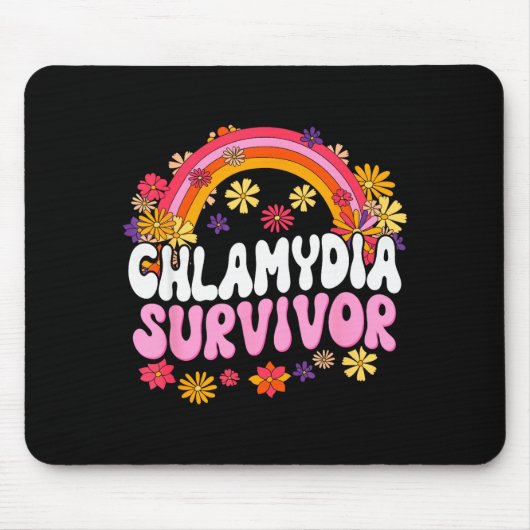 Chlamydia Survivor Funny Graphic  Muismat (Voorkant)