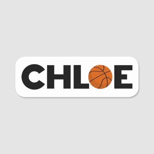 Chloe Basketball Naamplaatje (Voorkant)