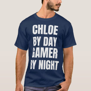 Chloe by Day Gamer bij nacht T-shirt