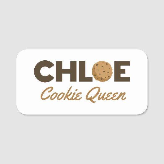 Chloe cookie Queen Naamplaatje (Voorkant)
