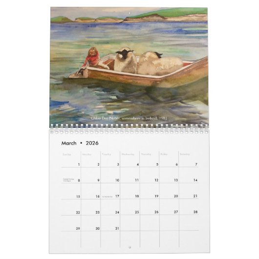 Chloe Dee Noble peintures Irlande Calendrier 2022 (Mar 2026)