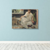 Chloe (door Edward Poynter) Canvas Afdruk (Insitu (Houten vloer))