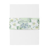 Chloe eenvoudige elegante groen bruiloft uitnodigingen wikkel (Achterkant Voorbeeld)