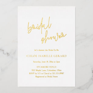 Chloe Elegant Vrijgezellenfeest Folie Uitnodiging