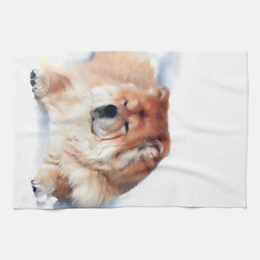 CHLOE heARTdog chow keukenhanddoek (Horizontaal)