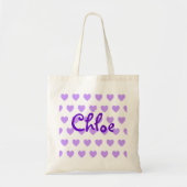 Chloe in Paars Tote Bag (Voorkant)