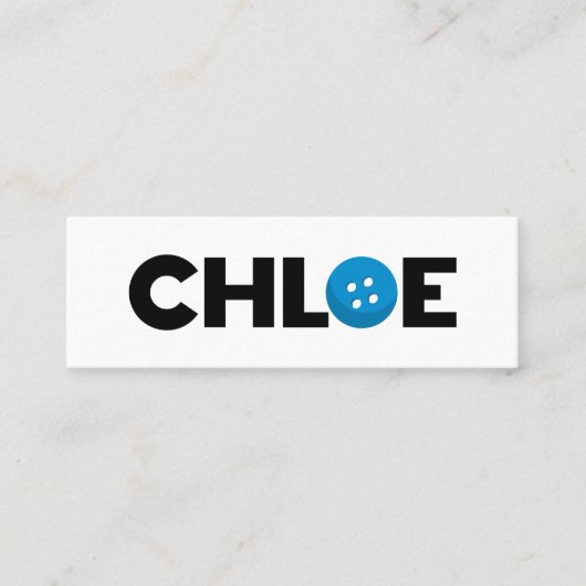 Chloe-knop Mini Visitekaartje (Voorkant)