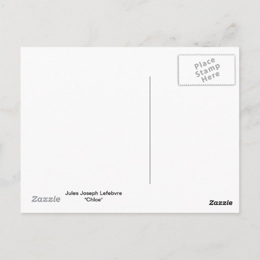 Chloe -  kunst - beroemde schilderijen - Lefebvr Briefkaart (Achterkant)