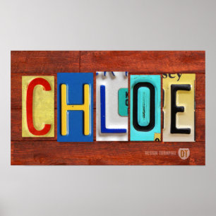 CHLOE Licentie Bord Lettering Name Sign Poster