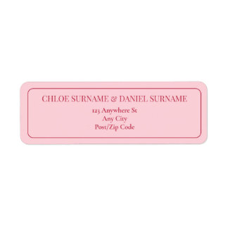 CHLOE Moderne, oude roze RSVP-adreslabel Etiket