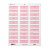 CHLOE Moderne, oude roze RSVP-adreslabel Etiket (Full Sheet)