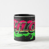 Chloe Prénom Graffiti red Tasse verte (Centre)